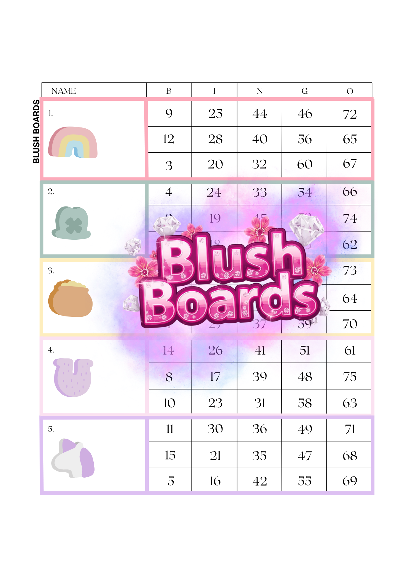 Lucky Charms ♡ Blocks, 75 Ball