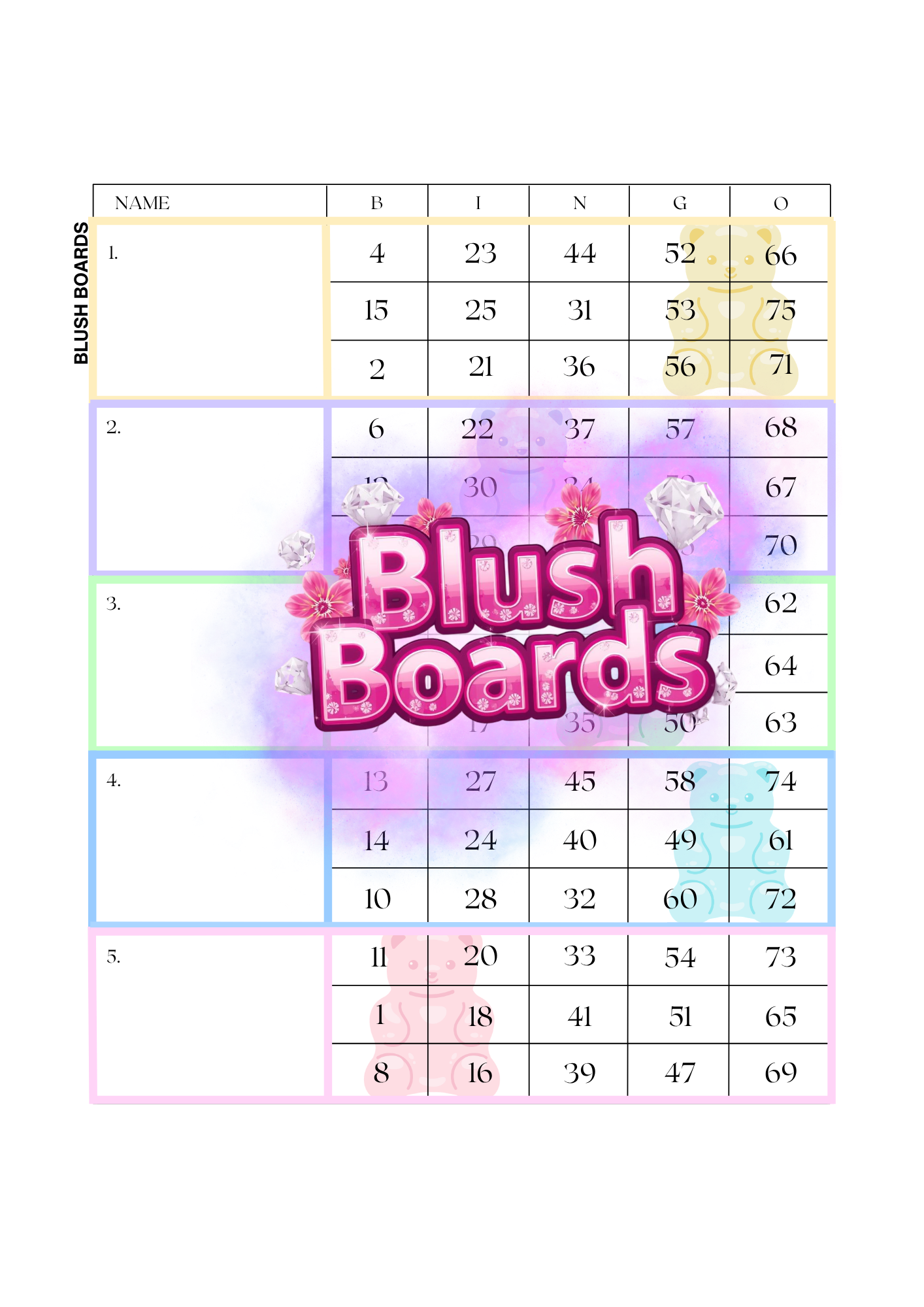 Gummy Bear 6 Block ♡ Blocks, 75 Ball