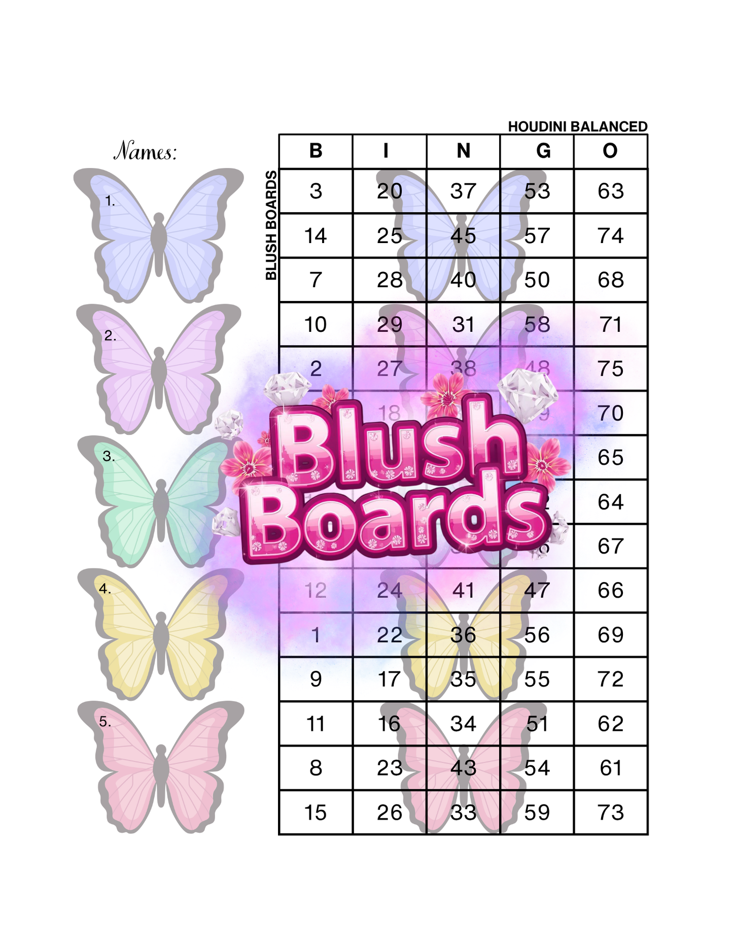 Chonky Butterfly ♡ Blocks, Houdini, 75 Ball