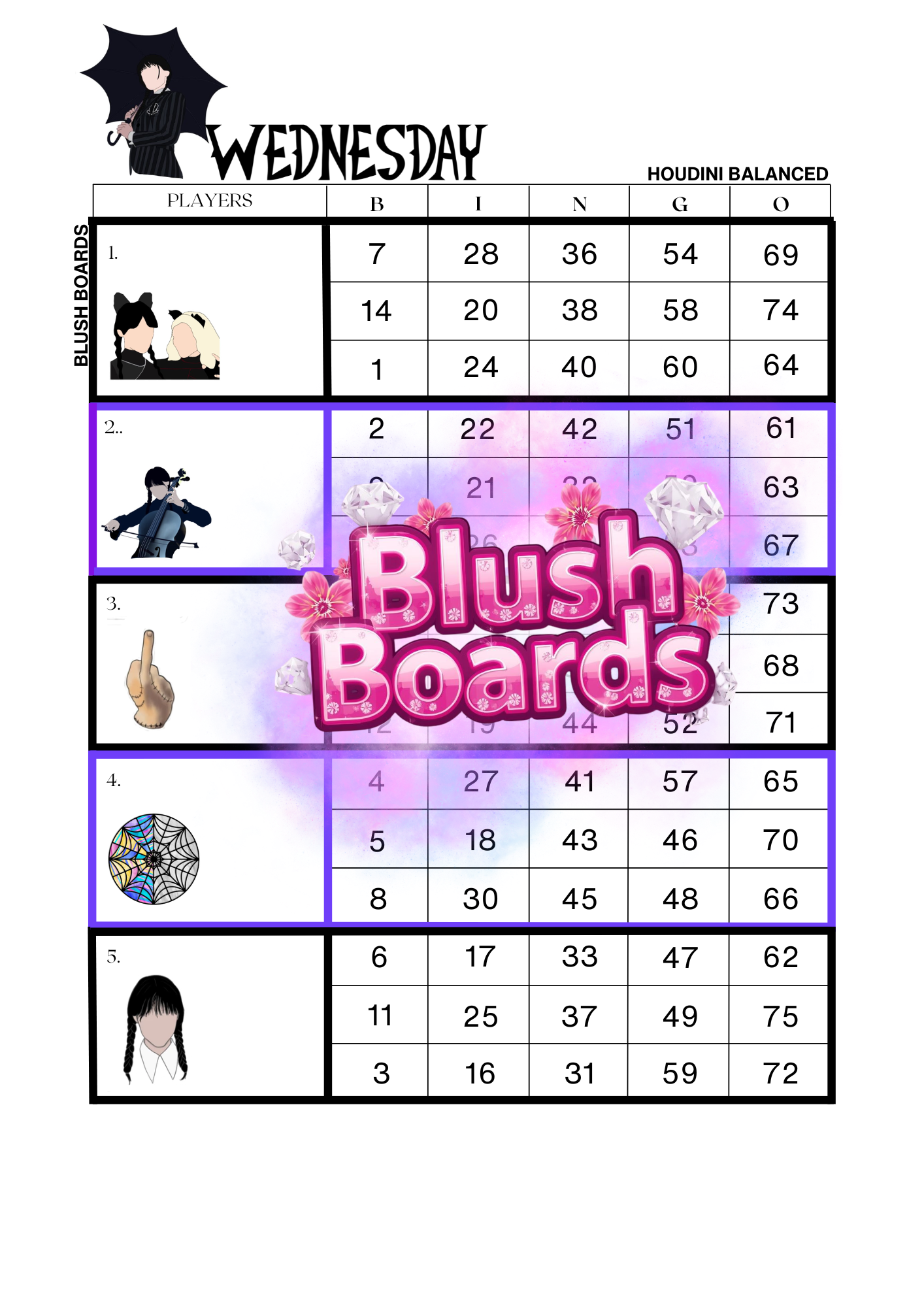 Wednesday ♡ Blocks, Houdini, 75 Ball
